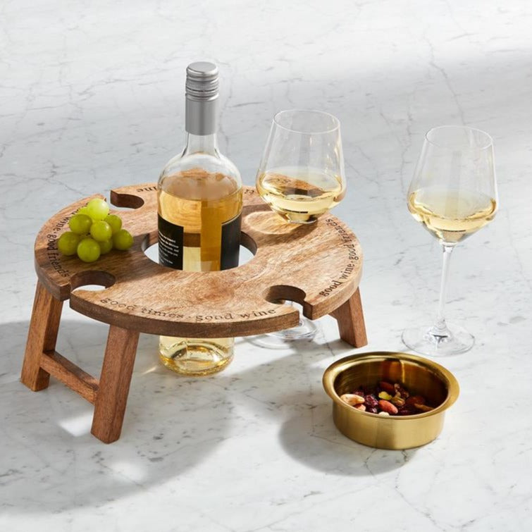 Folding Wine Mango Wood Table