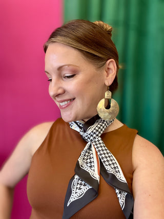 Design Me Houndstooth Wide Twilly
