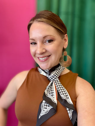 Design Me Houndstooth Wide Twilly