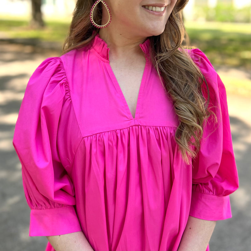 Cami Pink VNeck Dress