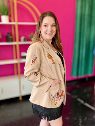 Rodeo Nights Tan Blazer