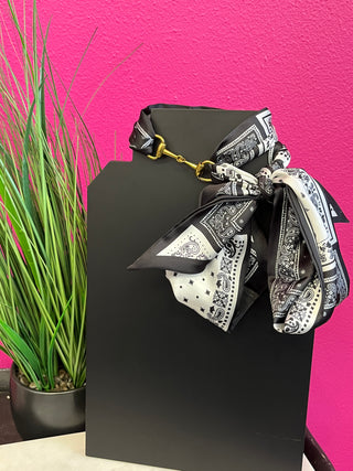 Gold Small Horsebit Scarf Accesory