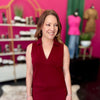 Maroon Essentials Sleeveless Polo Top