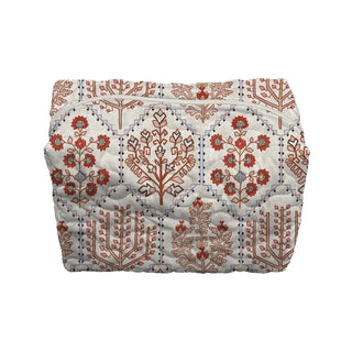 Tavi Sand Quilted Large Makeup Bag