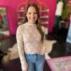 Cream Lace Shear Top