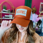 Horns Check Burnt Orange Trucker Hat