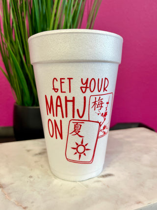Get Your Mahj On Styrofoam Cups