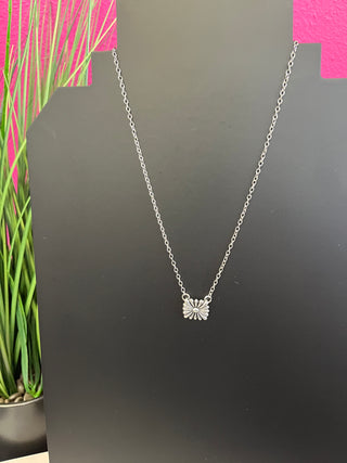 Silver Mini Square Concho Necklace