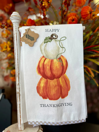 Happy Thanksgiving Printed Tea Towel