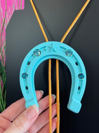 Turquoise Large Horseshoe Bolo