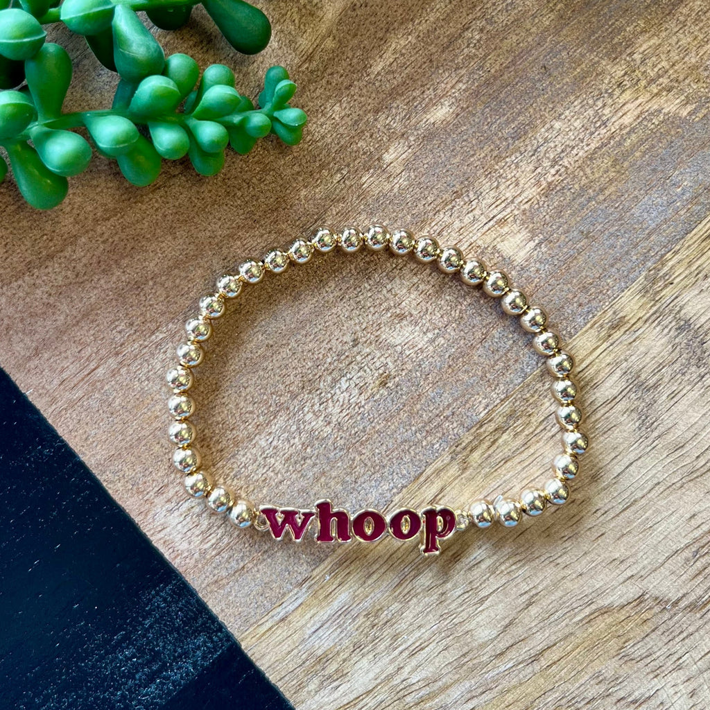 Whoop Gold Bead Ball Bracelet