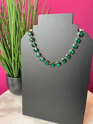 Green Big Crystal Necklace