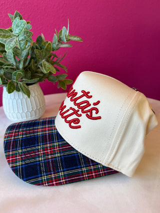 Santa's Favorite Plaid Baseball Hat