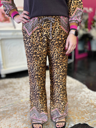 Leopard Loving Wide Leg Pants