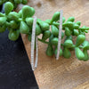 Silver Crystal Half Oval Hoop Earring