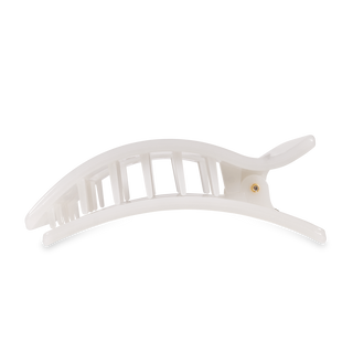 Coconut White Lg Flat Rectangle Teleties Clip