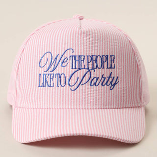 We The People Pink Embroidery Baseball Hat
