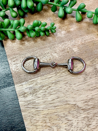 Silver Small Horsebit Scarf Accesory