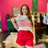 USA Flag Crochet Top