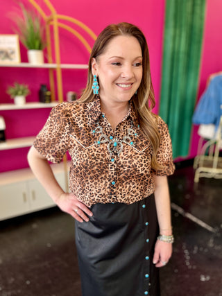 Wild Western Leopard Top 