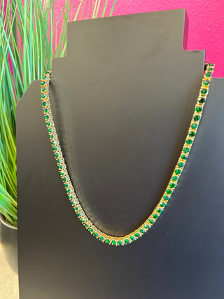 Emerald Green Crystal Necklace
