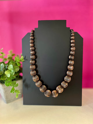 Navarro Copper Cascading Bead Necklace