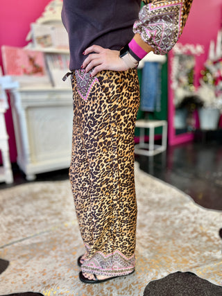 Leopard Loving Wide Leg Pants