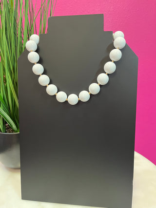 White Gumball Necklace
