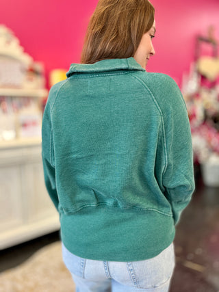 Ellie Green Quarter Zip Pullover Top