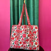 Poppy Lane Red & Print Floral Tote Bag