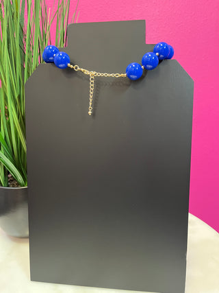 Royal Blue Gumball Necklace