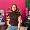 Chocolate Brown Mock Neck Top