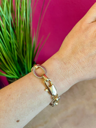 Gold & Silver Rope Large Link Bracelet