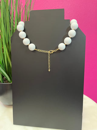 White Gumball Necklace