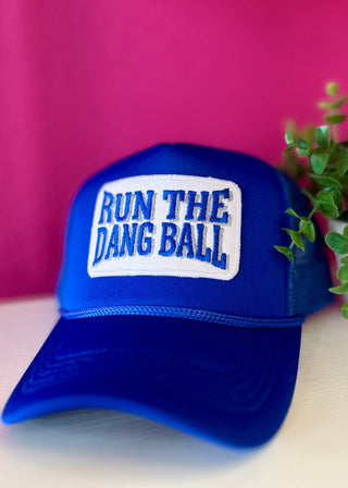Run the Dang Ball Royal Trucker Hat