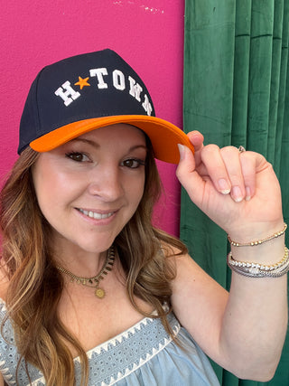 H Town Orange & Navy Baseball Hat