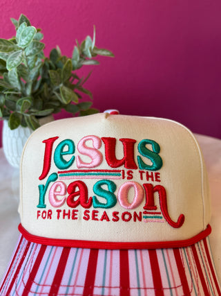 Reason for the Season Striped Baseball Hat