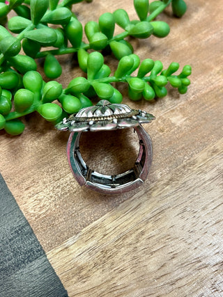 Silver & Gold Concho Scarf Slide