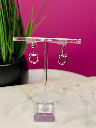 Silver Small Horsebit Dangle Earring