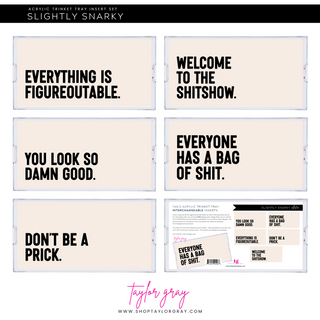 Slightly Snarky Trinket Tray Inserts