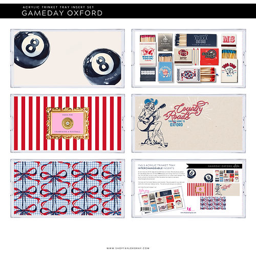 Gameday Oxford Trinket Tray Insert Set