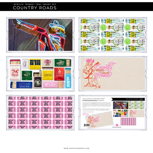 Country Roads Trinket Tray Insert Set