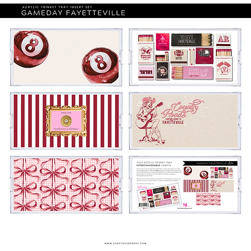Gameday Fayetteville Trinket Tray Insert Set
