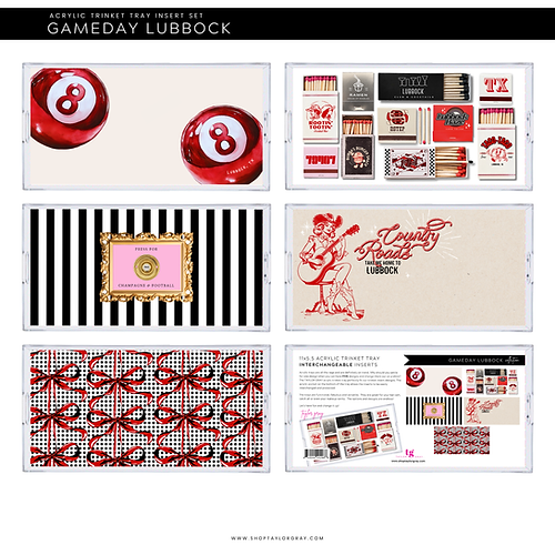 Gameday Lubbock Trinket Tray Insert Set
