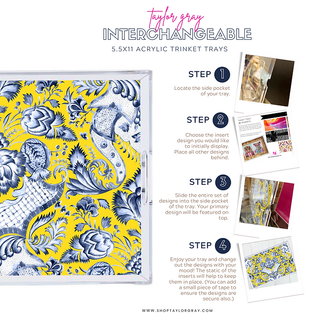 Chinoiserie Trinket Tray Insert Set