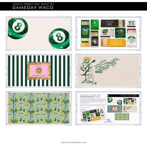 Gameday Waco Trinket Tray Insert Set