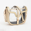 Claire Gold & Clear Saddle Bag Purse