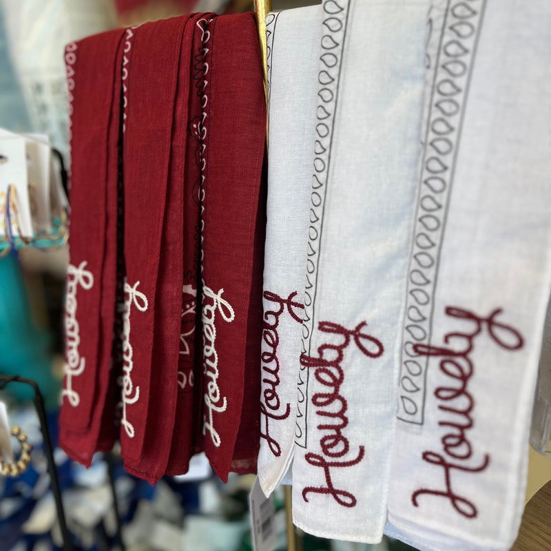 White Howdy Frilly Bandana Scarf
