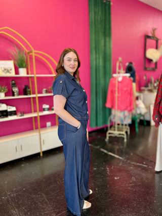 Dark Denim Wide Leg Pant