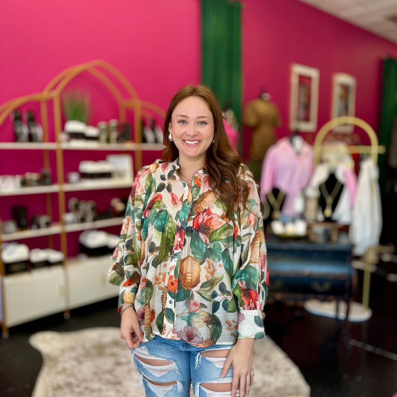Forest Bloom Floral Top